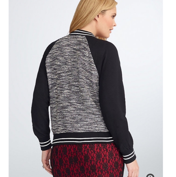 REBEL WILSON FOR TORRID LETTERMAN BOMBER JACKET - Picture 3 of 8